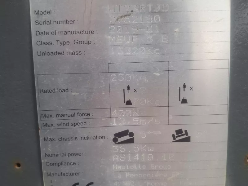 Haulotte - Stick booms - V26017