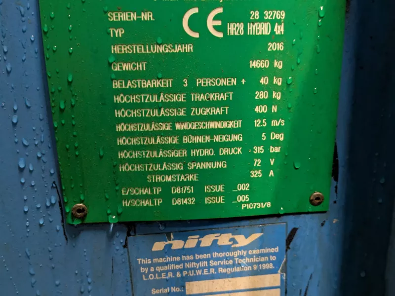 Niftylift - Articulating booms - V38022
