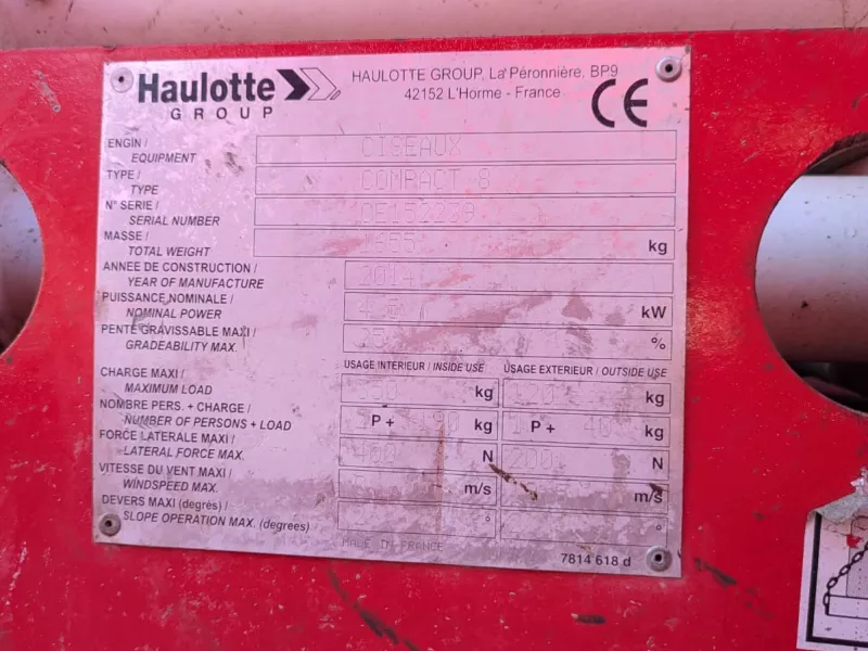 Haulotte - Scissor lifts - V40687